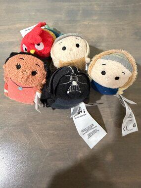 Lot 5 Disney Tsum Tsum Plush Toys Star Wars Moana 3" Stuffed
